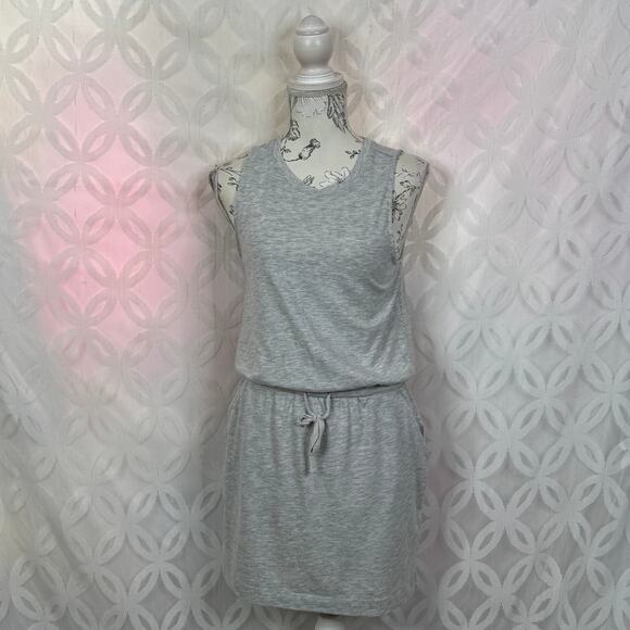 Lou & Gray Gray Knit Sleeveless Drawstring Pockets Casual  Dress - Picture 1 of 6
